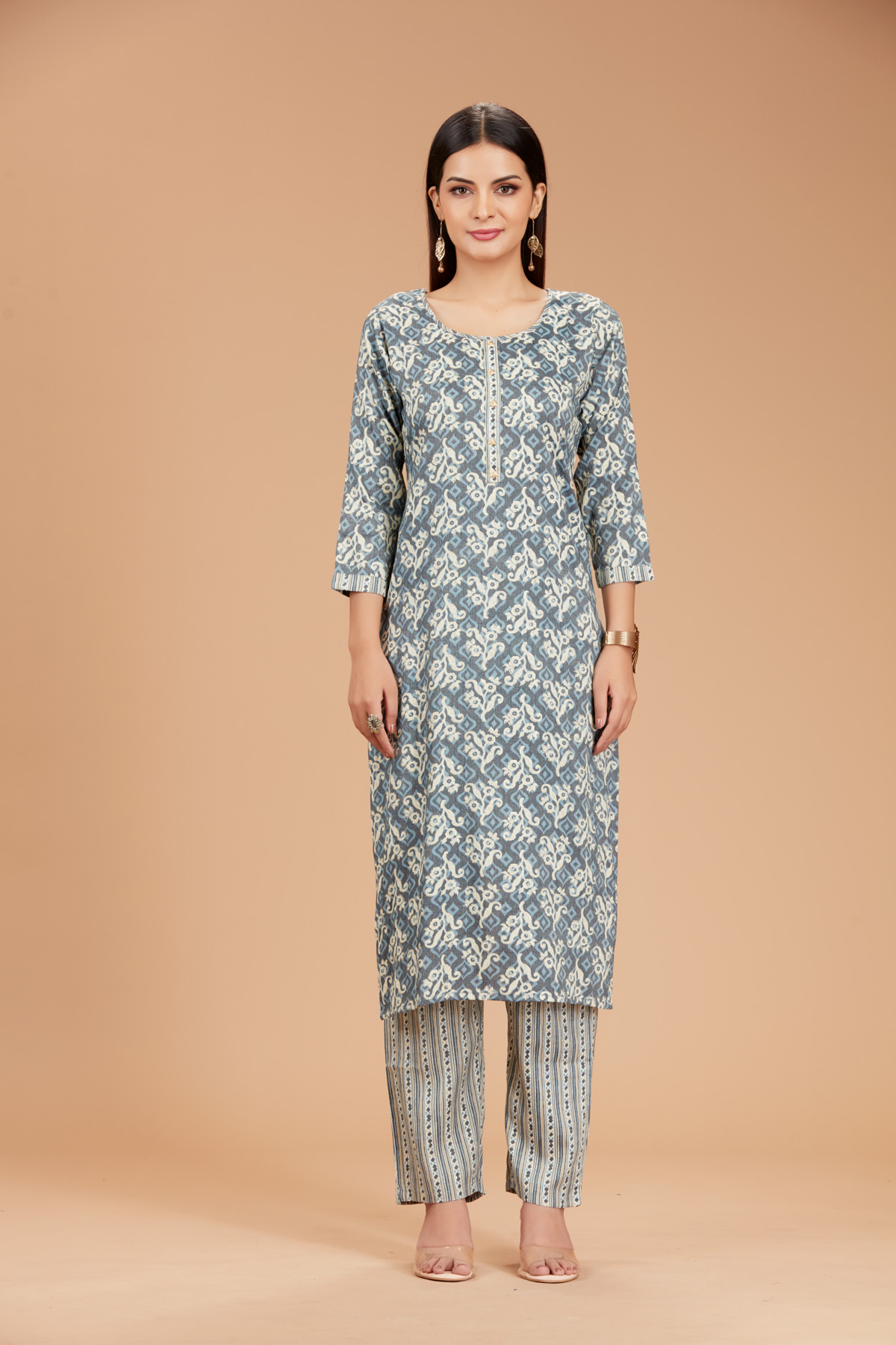 Grey Kurti With Pant